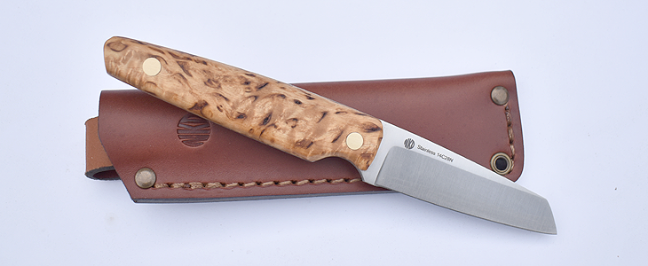 NKD Korpi 85 Curly birch — Nordic Knife Design NKD